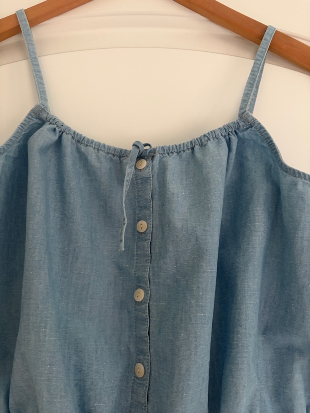 NWT Madewell Chambray Bubble Drawstring Top XS - Picture 5 of 8